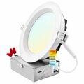 Luxrite 6 Inch LED Recessed Downlight 5CCT 2700K-5000K 18W 1800LM Dimmable Wet Rated IC Rated LR22636-1PK